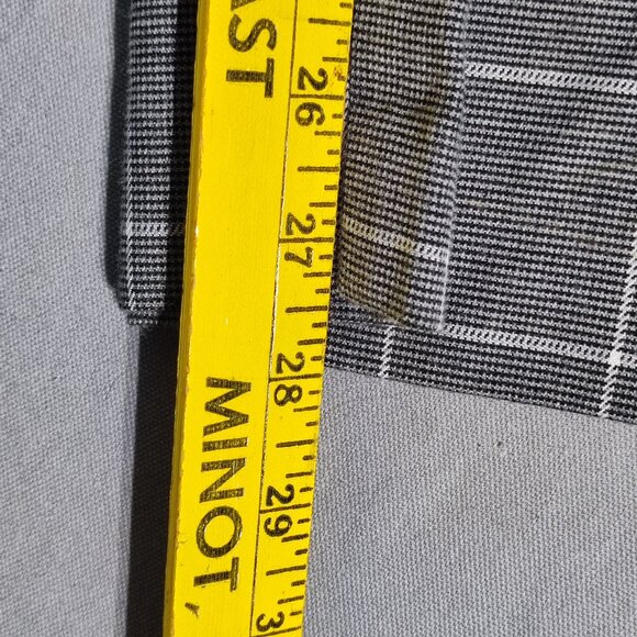 Anne Klein elastic waist pull on pants women's size XL grey chequered baggy - Picture 12 of 14